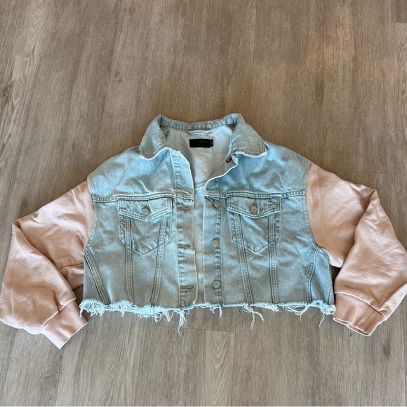 All Saints Denim Cropped Jacket - Picture 1 of 3